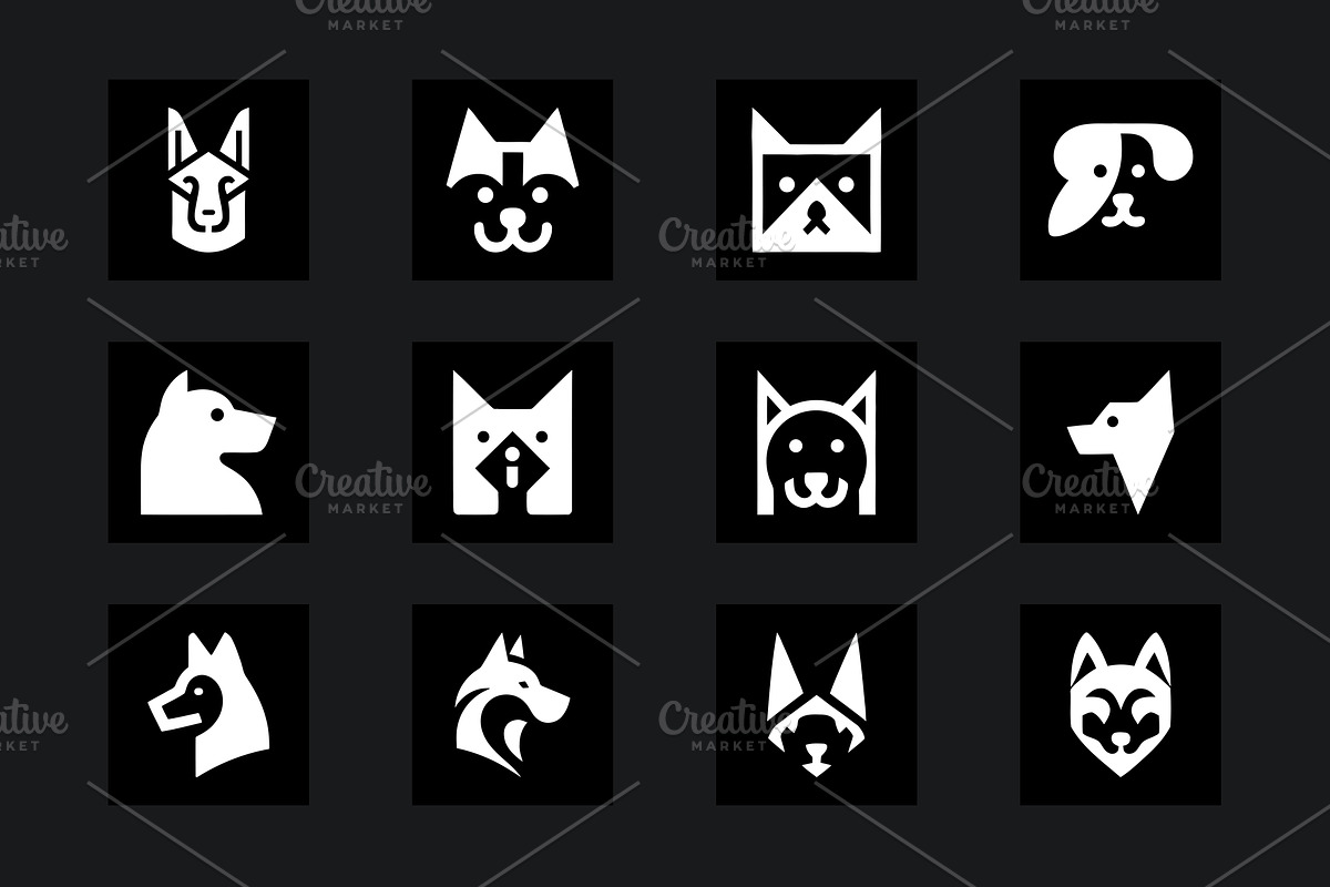 Dog Head Logo Pack, a Branding & Logo Template by Vectorium Studio (Photo 3 of 5)