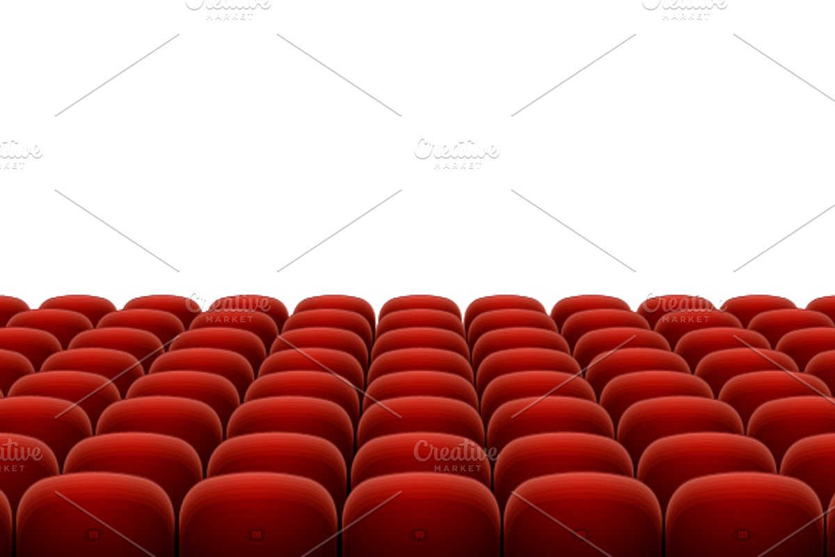 Vector red cinema, theatre seats preview 2