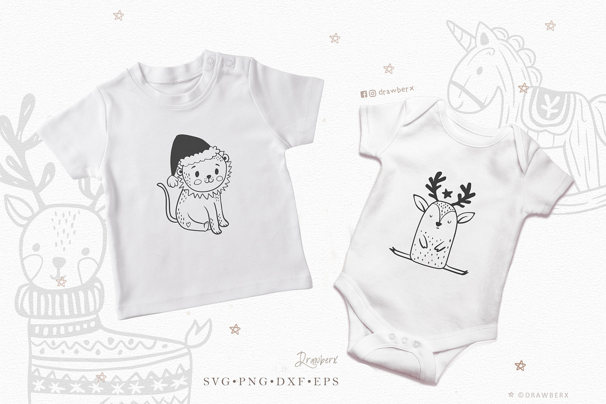 Doodle Christmas Svg png lineart 128, an Illustration by Drawberx (Photo 11 of 11)