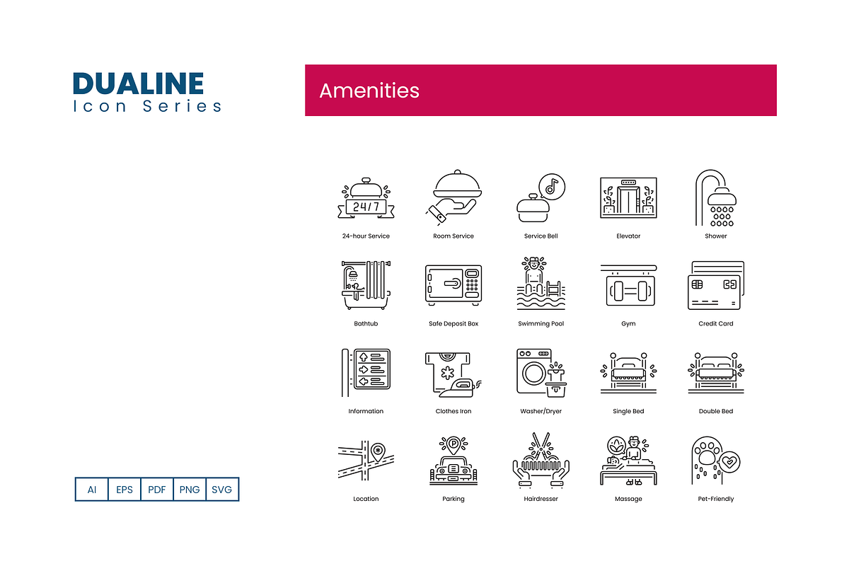 90 Conveniences Line Icons, a Solid Icon by Flat Icons (Photo 2 of 10)