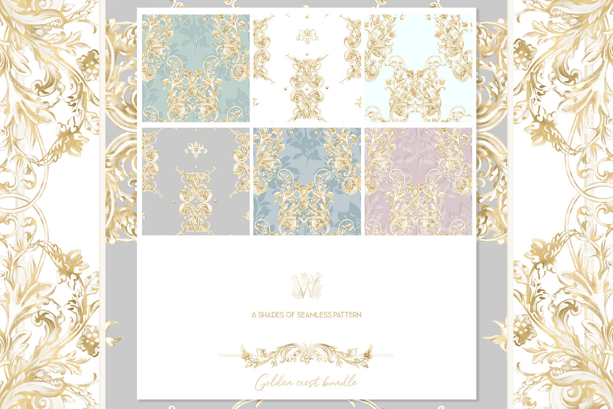 Gold Baroque crest frame png, a Decorative Illustration by WonderWonder (Photo 10 of 13)