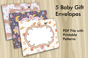 5 Baby Gift Envelopes, a Print Template by Kseniya-Omega (Thumbnail 1 of 5)