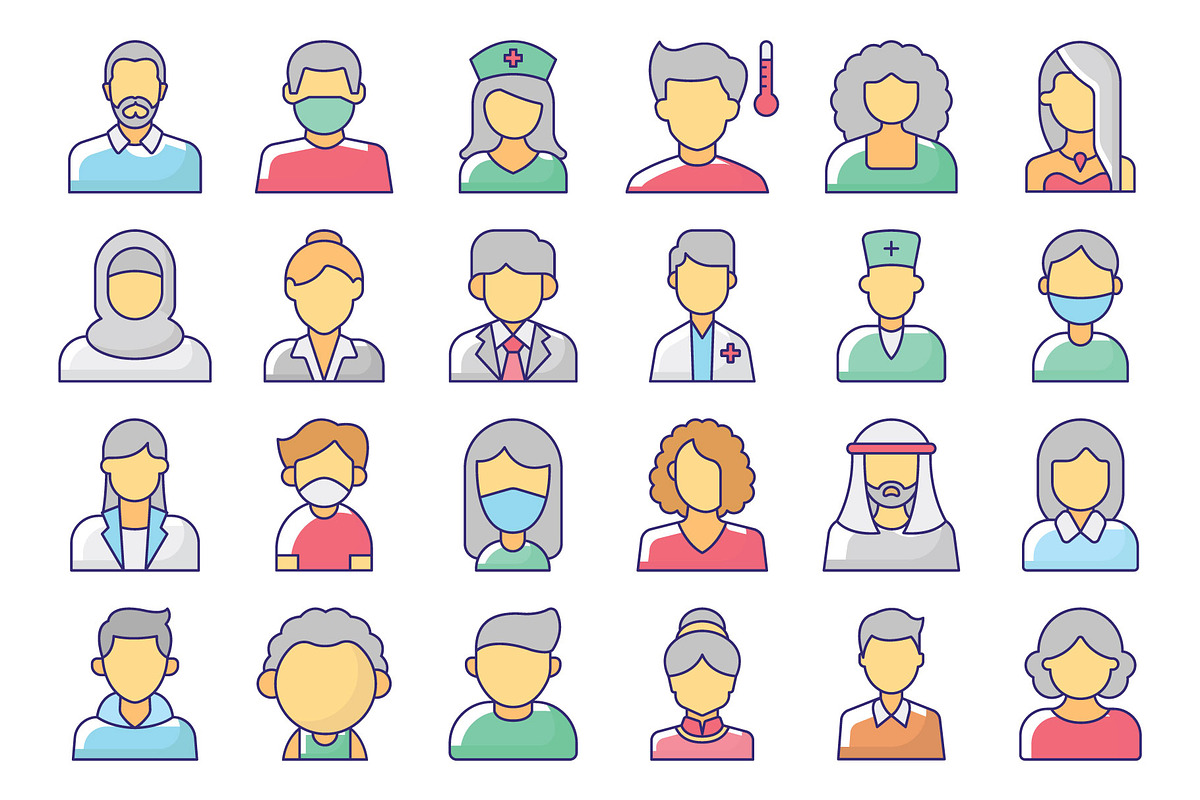 Modern Avatar Icons Pack, an Icon by Vector Portal (Photo 2 of 5)