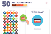 50 Restaurant Icons, an Icon by Dighital (Thumbnail 2 of 10)