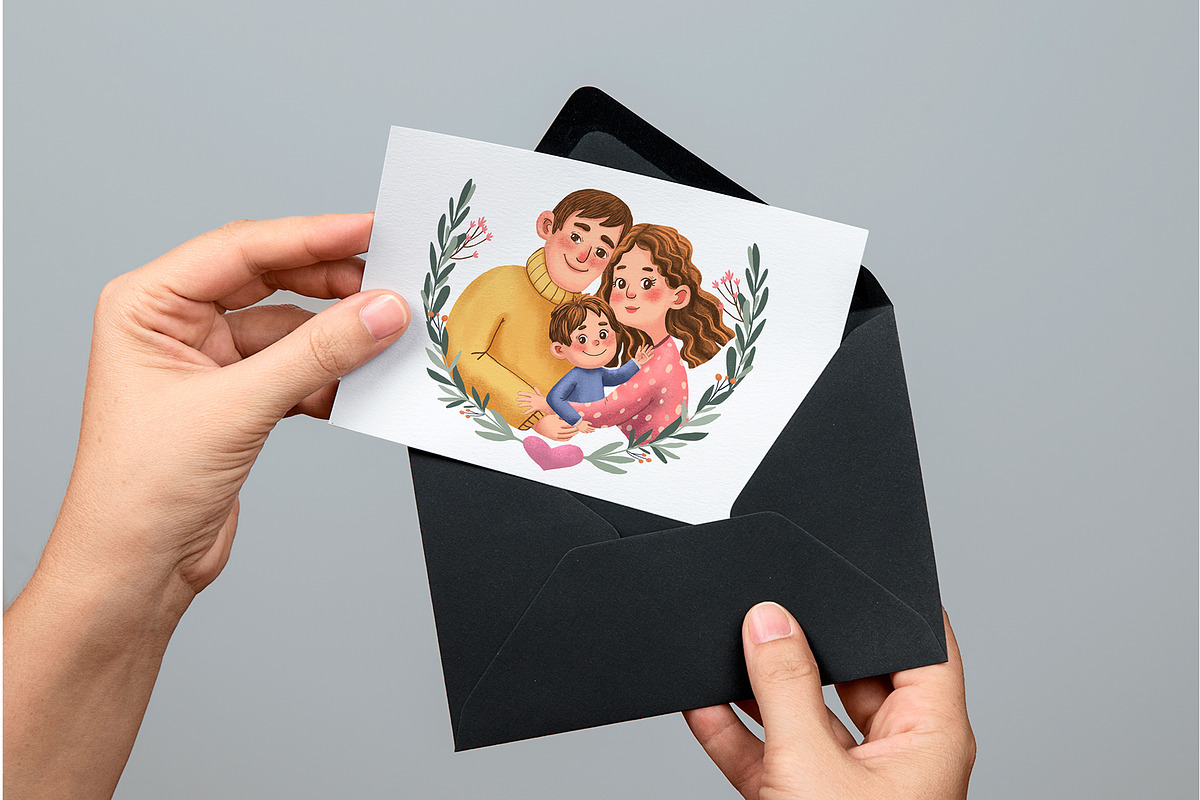 Family Portraits - Clipart Set, a Decorative Illustration by Mashamashastu (Photo 11 of 12)