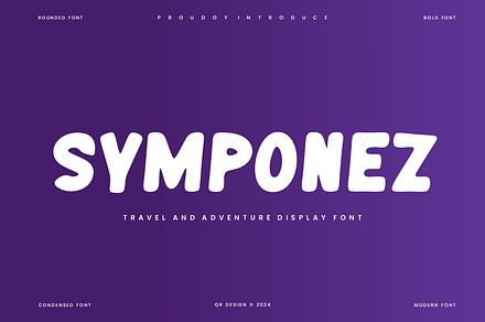 Symponez - Adventure Display Font, a Sans Serif Font by QR Design Studio
