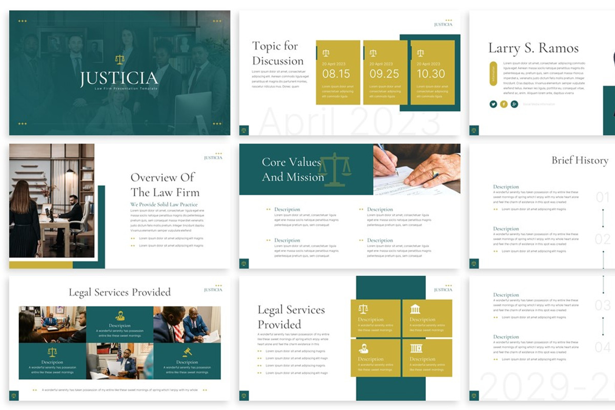 Justicia - Law Firm Google Slides, a Presentation Template by SlideFactory (Photo 2 of 4)
