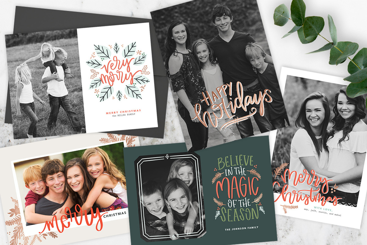 Mint + Merry | Christmas Card Bundle, a Card Template by The Modern Collective (Photo 1 of 6)