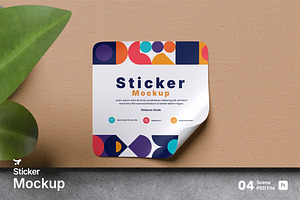 Sticker Mockup Bundle Set, an Advertising Mockup by Rielismee