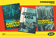 PRESSER - Extended Sans Serif Fonts, a Sans Serif Font by Konstantine Studio (Thumbnail 6 of 13)