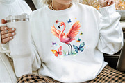 Summer Flamingo Garden Clipart, an Illustration by Sublimation Artist (Thumbnail 4 of 6)