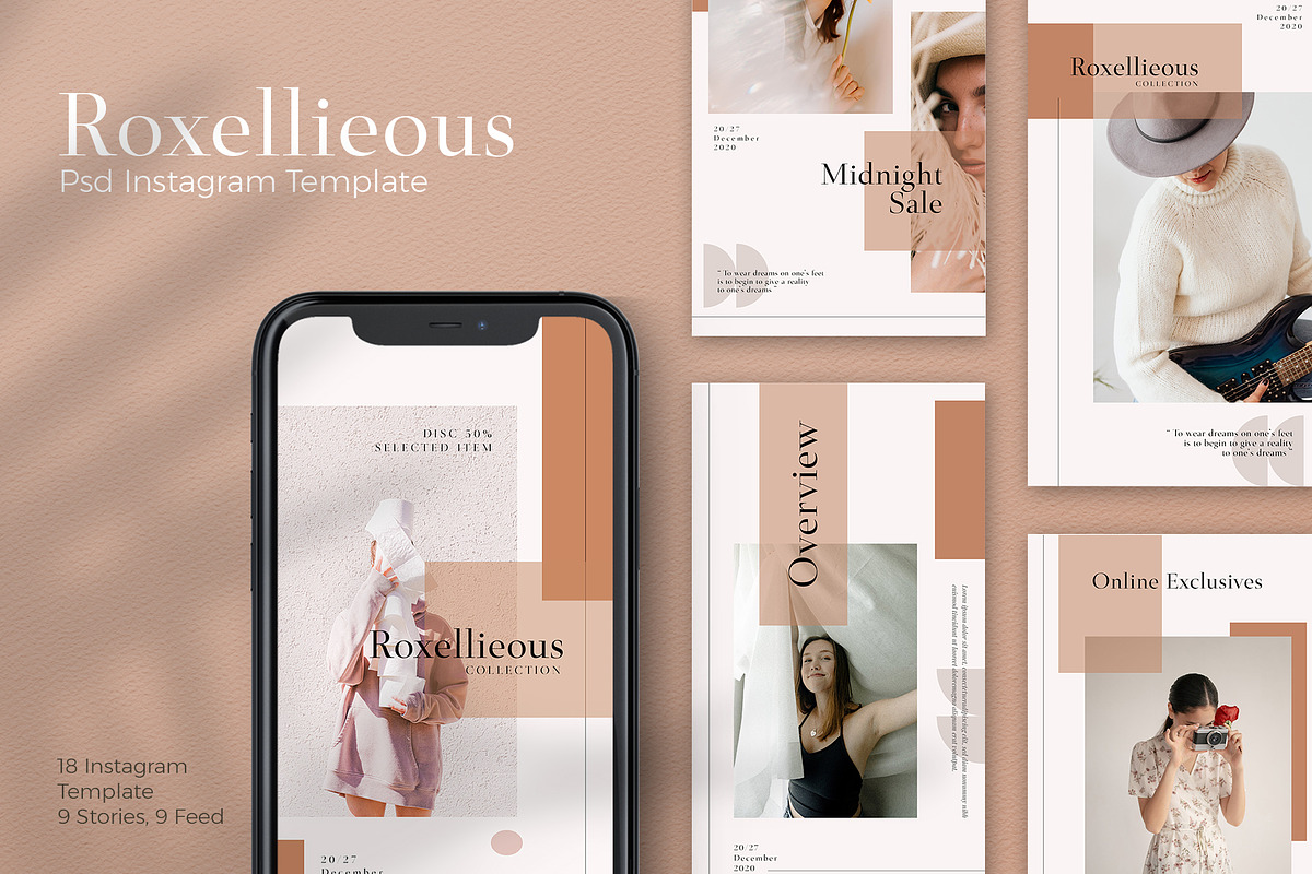 Roxellieous-Instagram Stories & Post, a Social Media Template by Creatchees.std (Photo 1 of 6)