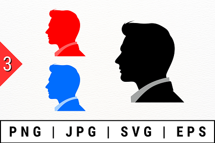 Businessman Profile Silhouettes Icon