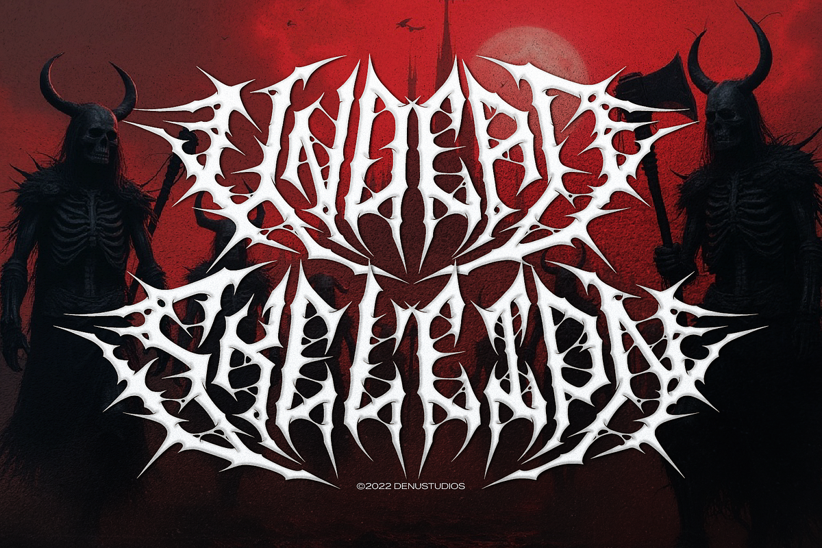 Reapergod | Black Metal Font, a Blackletter Font by Denustudios (Photo 2 of 10)
