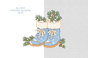 Blue Christmas, a Seasonal Illustration by Vasmila (Thumbnail 10 of 11)