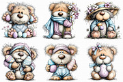 Whimsical Easter Teddy Bear Clipart, an Illustration by Libby Wishes (Thumbnail 7 of 8)