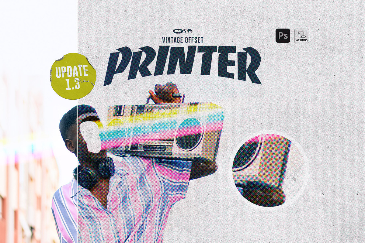 Vintage Offset Printer, an Action Add-On by FLYERWRK (Photo 1 of 13)