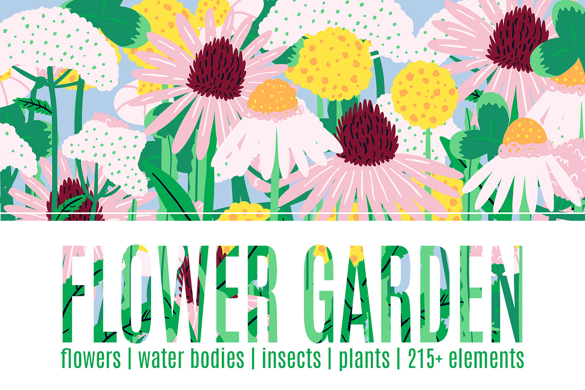 FLOWER GARDEN: plants, greenhouse, a Seasonal Illustration by Elliko shop (Photo 1 of 16)