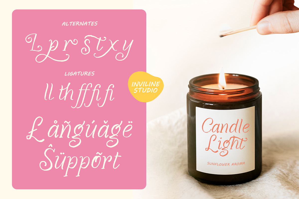 Lipstar Lullaby - Casual Script, a Script Font by Inviline.co (Photo 10 of 10)