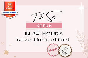 Shopify full site setup -24 hours