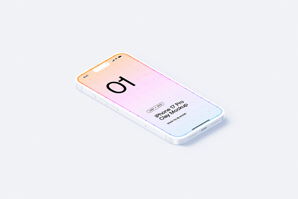 iPhone 17 Pro Clay - 24 Mockups, an iPhone Mockup by Asylab (Photo 26 of 61)