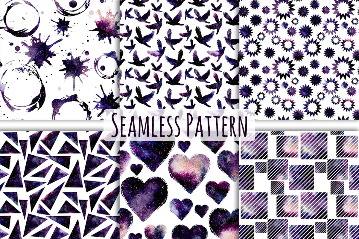 Watercolor Galaxy Set, a Texture Illustration by Salted Galaxy (Photo 7 of 7)
