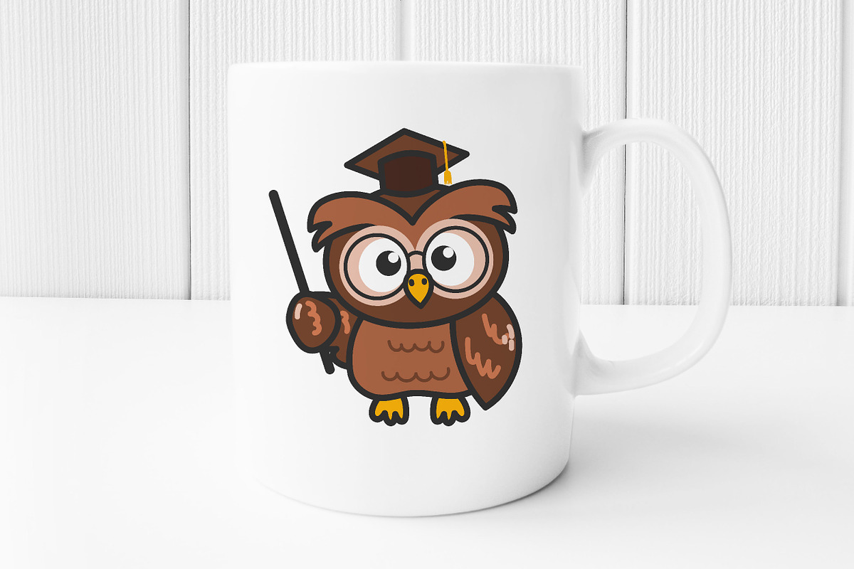 Owl graduation cap, Back to school, an Education Illustration by Noey smiley (Photo 3 of 5)