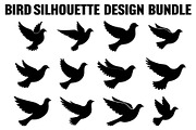 Bird Silhouette design bundle, an Illustration by Creativeshirt (Thumbnail 1 of 11)