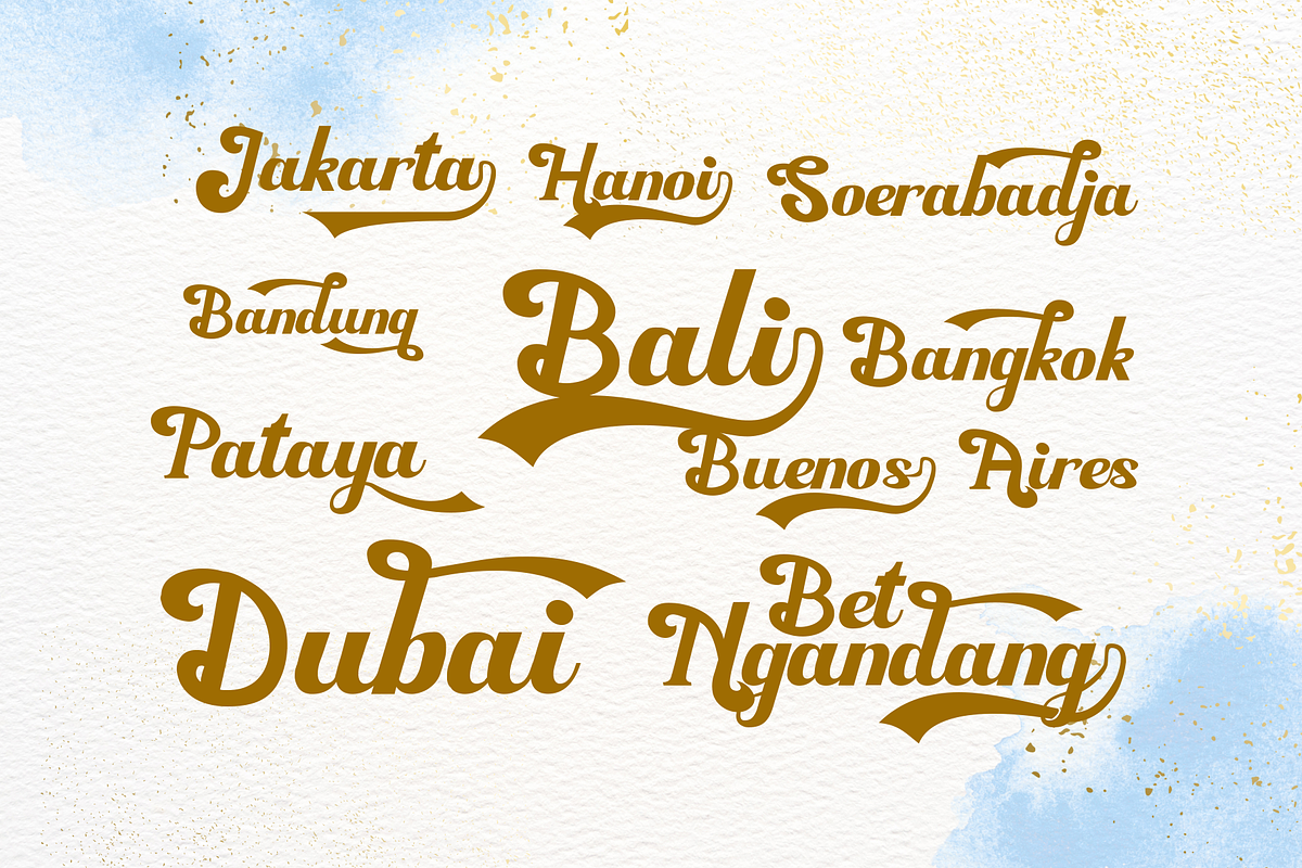 Retroverso Cursive Vintage Typeface, a Script Font by Anomali Creatype (Photo 6 of 10)
