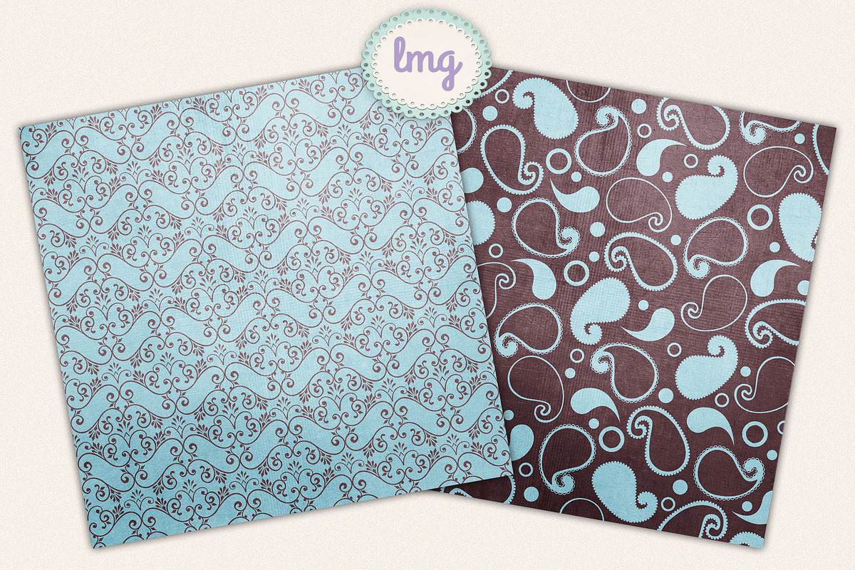 Autumn Paisley Scrapbook Papers, a Pattern Graphic by Lavender Mint Graphics (Photo 5 of 6)