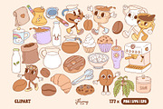 Retro Groovy Coffee Clipart Bundle, a Food Illustration by Huxmay (Thumbnail 6 of 9)