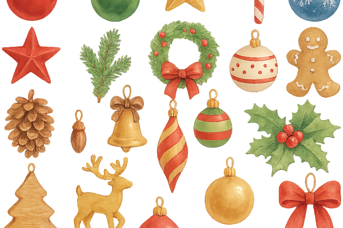 Christmas Ornament Collection, an Object Graphic by RT Studio (Photo 3 of 4)