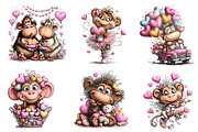 Valentines Day Monkey Sublimation, an Illustration by CreationArt (Thumbnail 6 of 6)