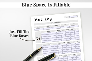 Diet Log, Food Log, Diet Planner