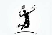 60 Badminton Player Smash Silhouette, a Person Illustration by Amazin_art (Thumbnail 16 of 26)