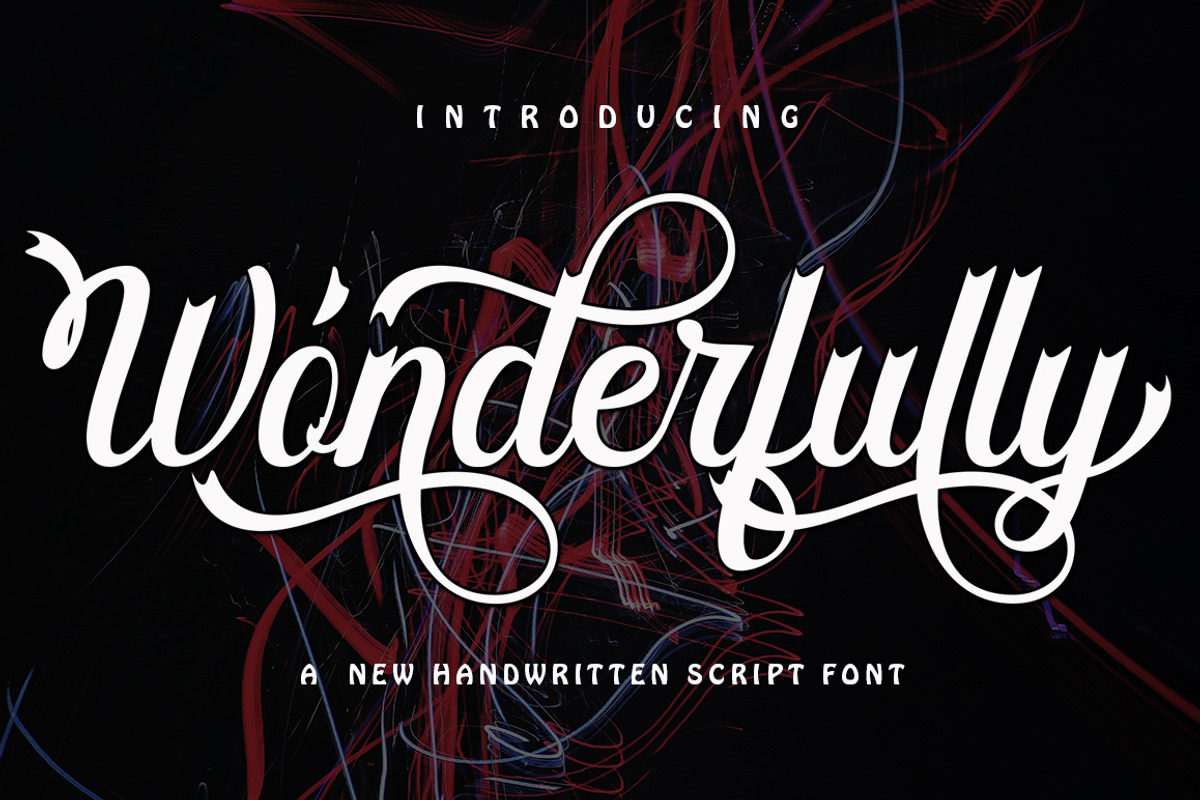 Wonderfully, a Script Font by Akifatype. (Photo 1 of 7)