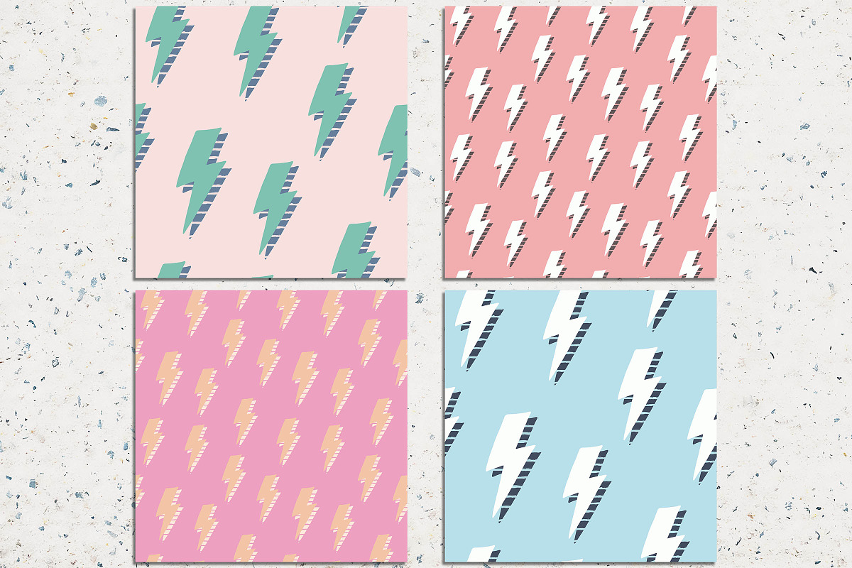 Abstract thunder digital paper, a Pattern Graphic by Norse Studio (Photo 3 of 3)