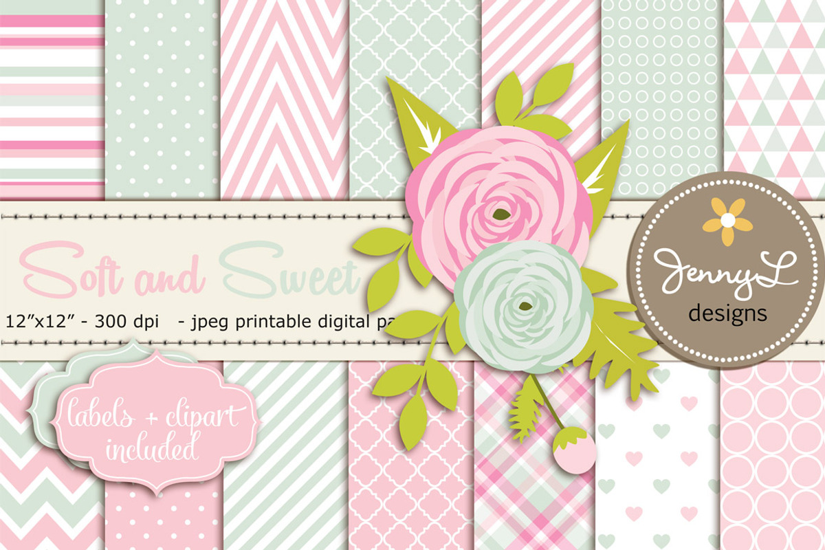 Mother's Day Digital Paper, a Pattern Graphic by JennyL Designs (Photo 1 of 4)