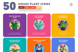 50 House Plant Icons