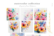 Watercolor  flowers Digital paper, a Texture Graphic by Anna Sokol (Thumbnail 8 of 13)