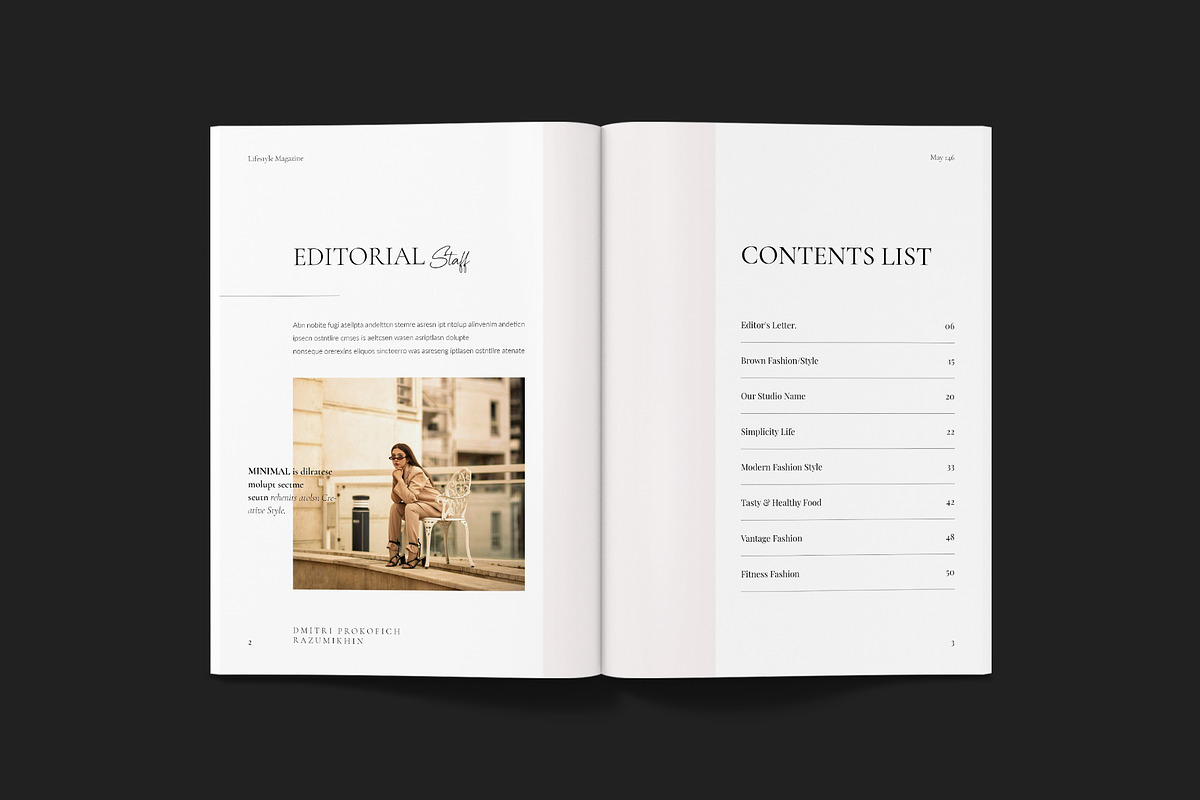 Lifestyle Magazine Template, a Magazine Template by ElvinPrint (Photo 3 of 23)