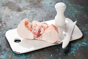 Raw lamb tail fat