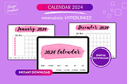 Calendar 2024 | Digital | Pink, a Templates & Theme by Design Composer (Thumbnail 1 of 4)