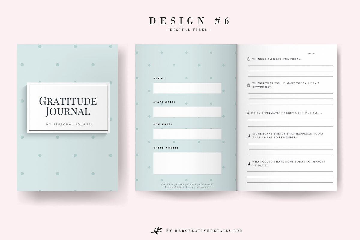 Gratitude Journal Printable - 06, a Brochure Template by Her creative details (Photo 1 of 5)