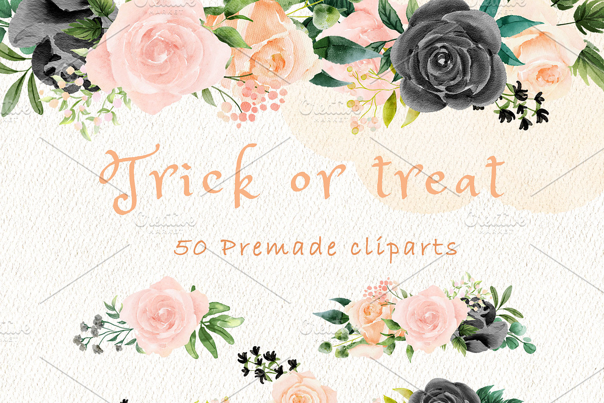 Trick or treat halloween clipart, an Animal Illustration by heyiamalice (Photo 2 of 13)