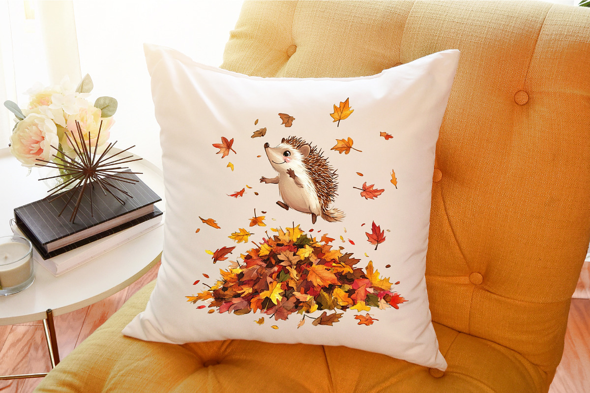 Autumn Hedgehogs Clipart, an Illustration by Sublimation Artist (Photo 6 of 6)