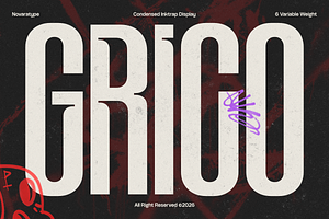NV GRICO – Condensed Sans Serif Font