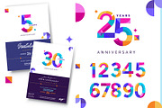 Modern Anniversary Logo Sets, an Invitation Template by OtpirusGraphic (Thumbnail 2 of 7)