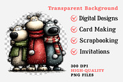 Whimsical Christmas Animals Clipart, an Illustration by Dream Creation (Thumbnail 8 of 8)