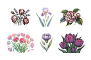 Boho Watercolor Floral Clipart Set, a Decorative Illustration by ForhadGFX (Thumbnail 11 of 12)